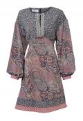 Designer-Druckkleid bunt