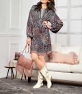 Designer-Druckkleid bunt