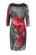 Designer-Druckkleid bunt