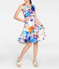 Designer-Druckkleid bunt
