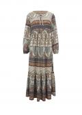 Designer-Druckkleid bunt