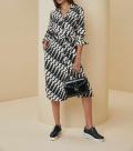 Designer-Druckkleid bunt