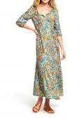 Designer-Druckkleid bunt