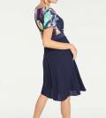 Designer-Druckkleid marine-bunt