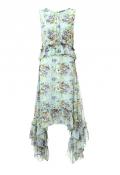 Designer-Druckkleid mint-bunt