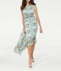 Designer-Druckkleid mint-bunt