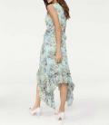 Designer-Druckkleid mint-bunt