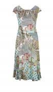 Designer-Druckkleid pastell-bunt