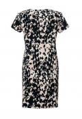 Designer-Druckkleid sand-schwarz