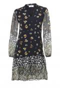 Designer-Druckkleid schwarz-bunt