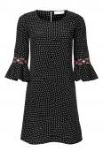 Designer-Druckkleid schwarz-weiß