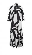 Designer-Druckkleid schwarz-weiß