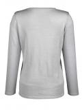 Designer-Druckpullover grau-schwarz