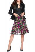 Designer-Druckrock schwarz-bunt