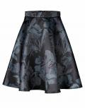 Designer-Druckrock schwarz-petrol