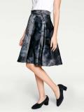 Designer-Druckrock schwarz-petrol