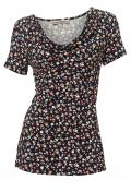 Designer-Druckshirt dunkelblau-bunt