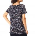Designer-Druckshirt dunkelblau-bunt