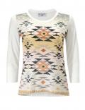 Designer-Druckshirt ecru