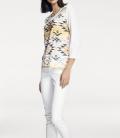 Designer-Druckshirt ecru