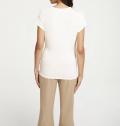 Designer-Druckshirt ecru-goldfarben
