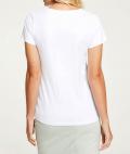 Designer-Druckshirt mit Pailletten weiß-bedruckt