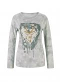 Designer-Druckshirt mit Print grau