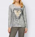 Designer-Druckshirt mit Print grau