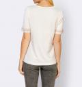 Designer-Druckshirt mit Stickerei ecru-beige