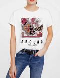 Designer-Druckshirt offwhite-bunt