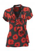 Designer-Druckshirt rot-schwarz