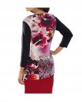 Designer-Druckshirt schwarz-bunt