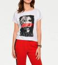 Designer-Druckshirt weiß