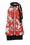 Designer-Drucktop rot-bunt