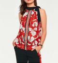 Designer-Drucktop rot-bunt