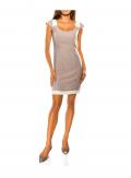 Designer-Etuikleid beige-offwhite