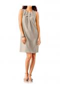 Designer-Etuikleid taupe