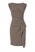 Designer-Etuikleid taupe