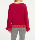 Designer-Feinstrickpullover hibiskus