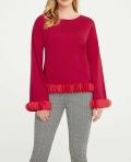 Designer-Feinstrickpullover hibiskus