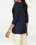 Designer-Feinstrickpullover nachtblau