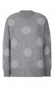 Designer-Flausch-Pullover grau-silber