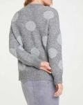 Designer-Flausch-Pullover grau-silber