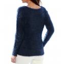 Designer-Flauschpullover marine