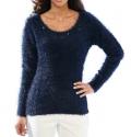 Designer-Flauschpullover marine