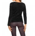 Designer-Flauschpullover schwarz