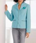 Designer-Fleece-Jacke aquamarine