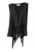 Designer-Fransenweste schwarz