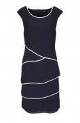 Designer-Georgettekleid marine