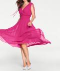 Designer-Georgettekleid pink